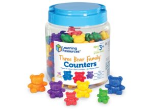 The Original Three Bear Family® Basic Six Colour Rainbow Counter Set (Set of 96)