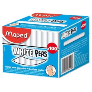 Maped Box 100 Chalk - White'peps