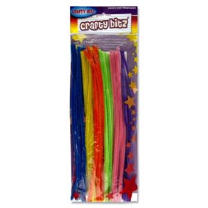 2" Pipe Cleaners Stems - Neon Chenille
