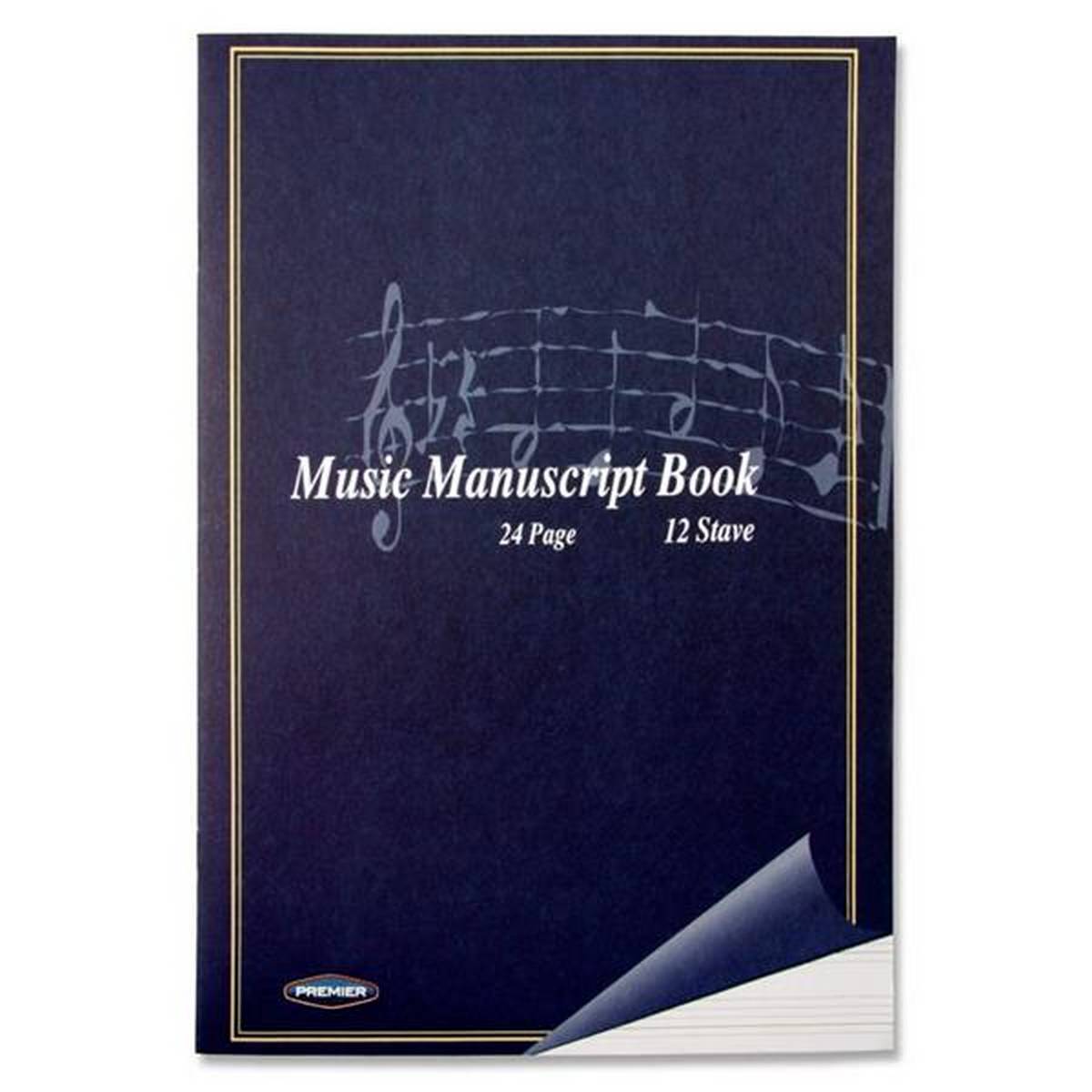 Pack of 6 A4 Size Premier Quality 24pg 12 Stave Music Manuscript Book 