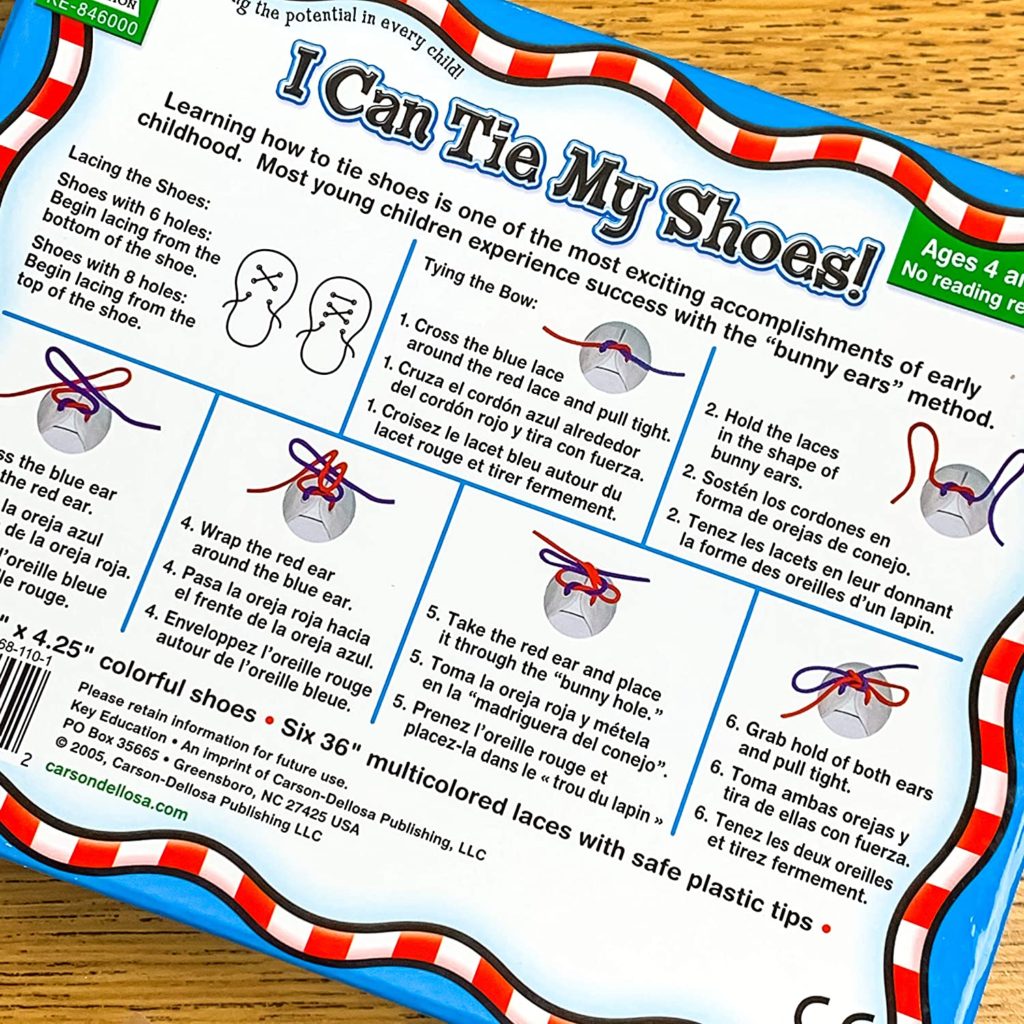 I Can Tie My Shoes Lacing Cards – ABC School Supplies