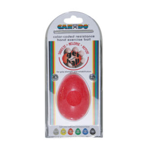 CanDo Gel Squeeze Ball - Large Cylindrical - Red- Light