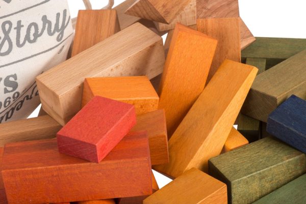 Wooden Blocks in Sack
