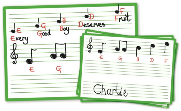 Music Score Boards Write & Wipe Class Pack