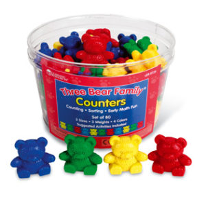 Three Bear Family Counters - Set of 80