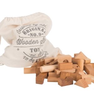 Wooden Blocks in Sack