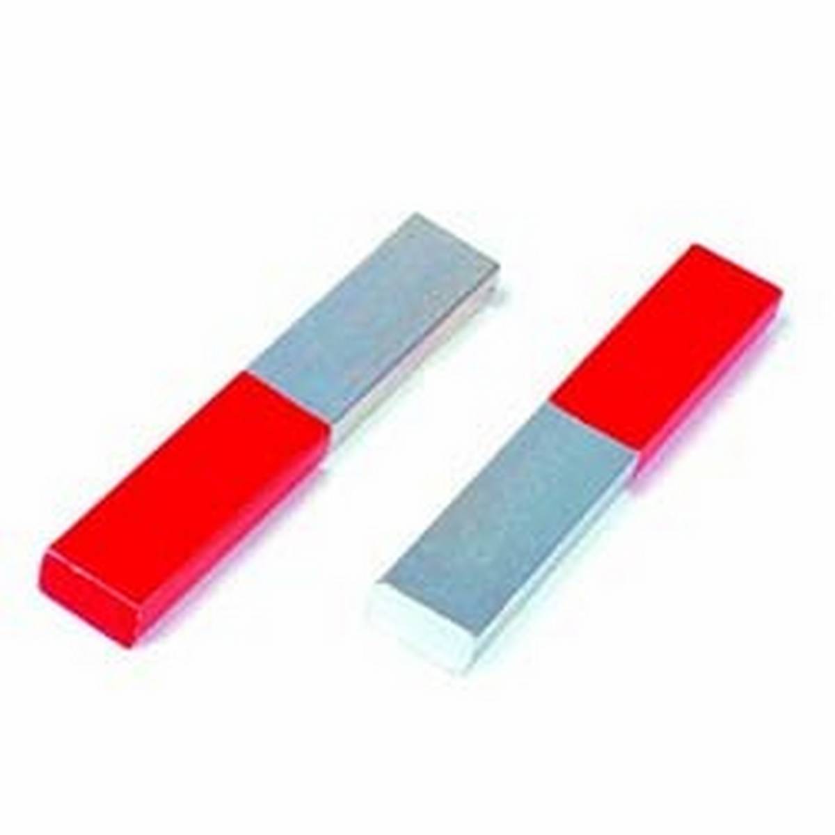 Chrome Steel Bar Magnet - 75 x 12 x 6mm Pack of 2