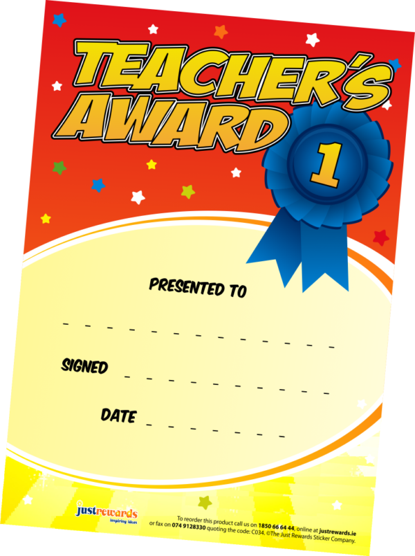 Teacher's Award Certificates
