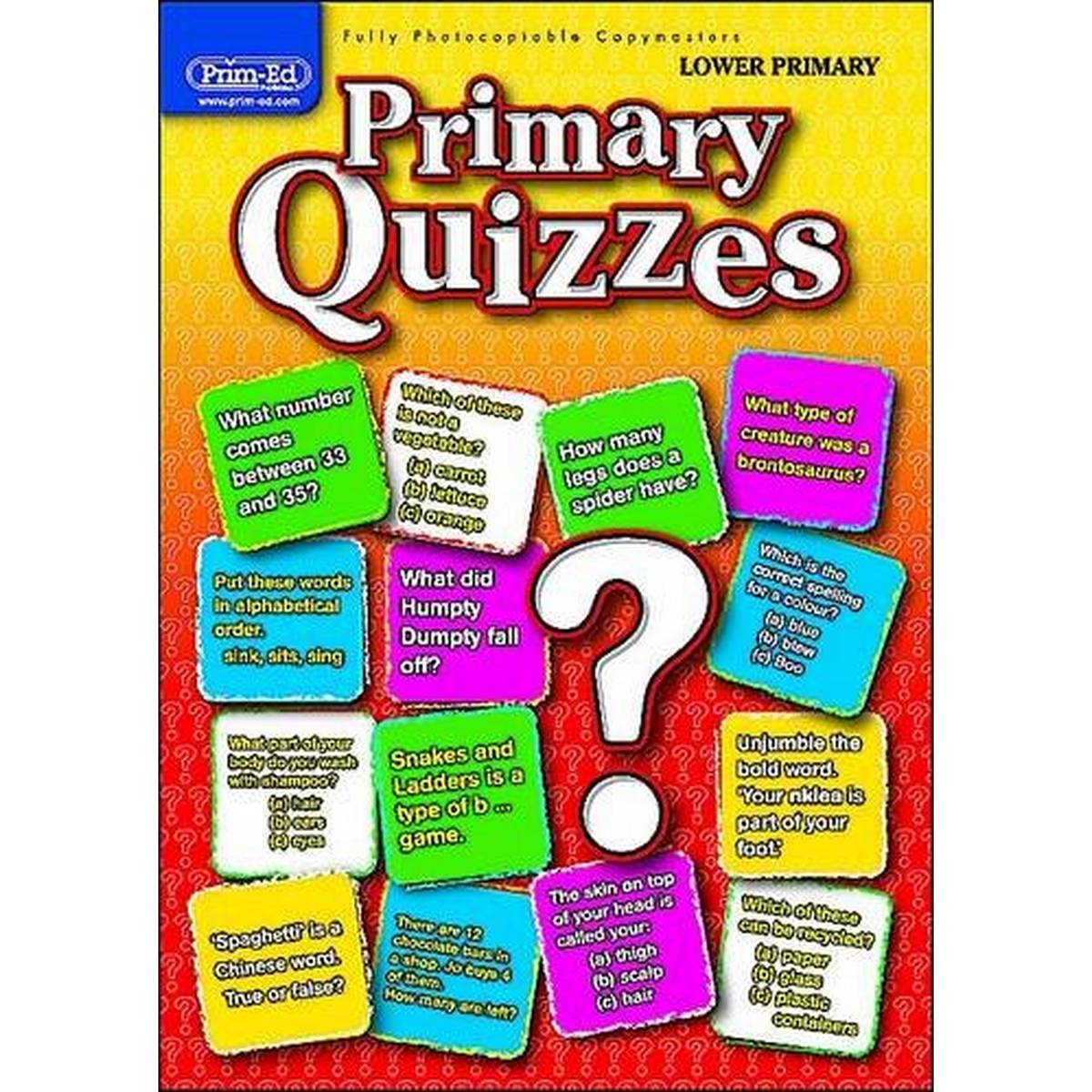 Primary Quizzes (Lower) Ages 5-7