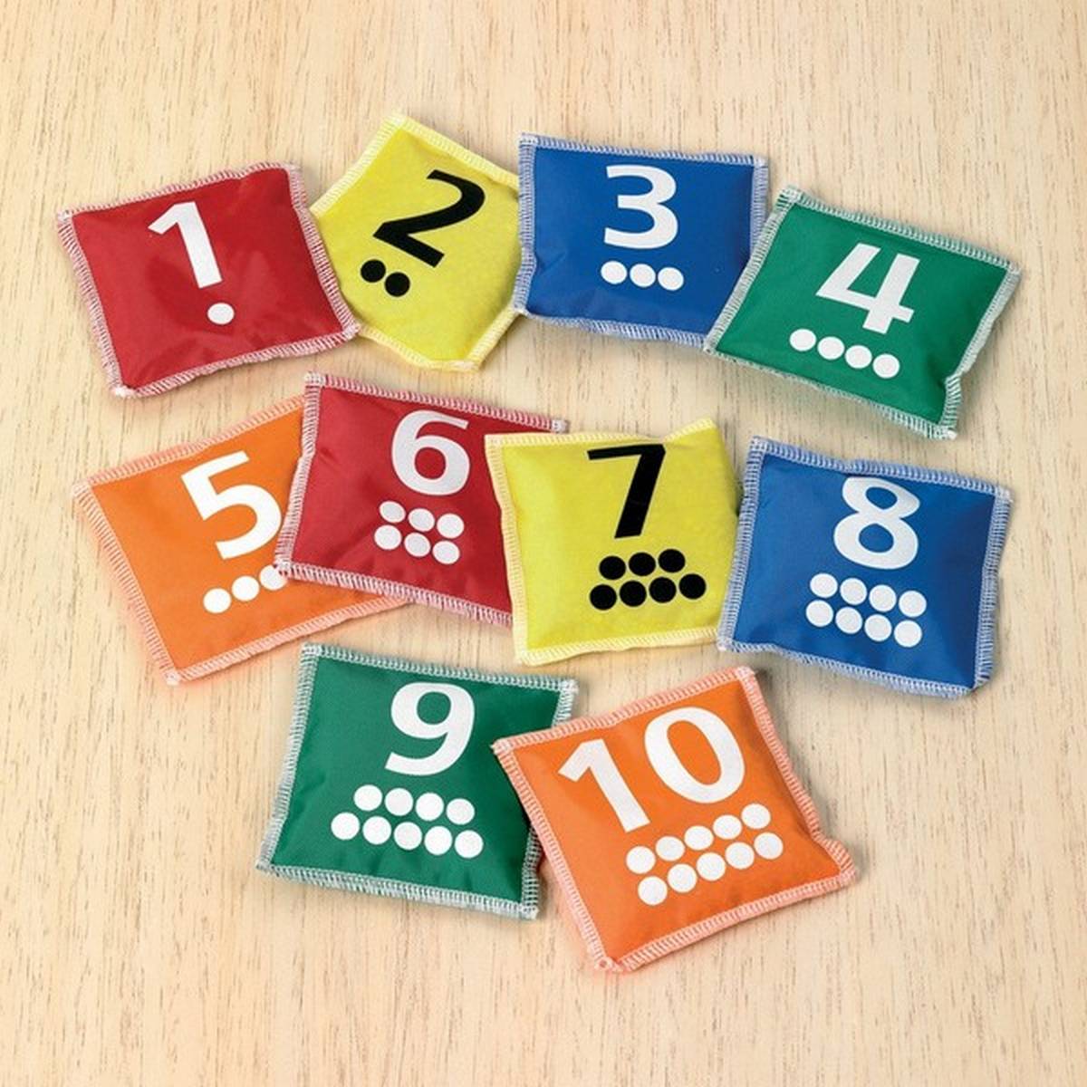 Number & Dot Bean Bags - Pack of 10