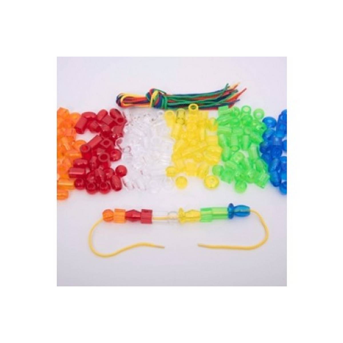 Translucent Jumbo Lacing Beads - Pack of 180 + 12 laces