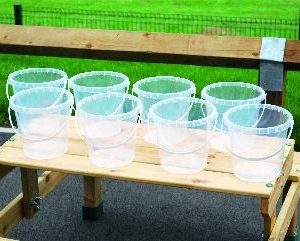 Economy Clear Buckets Set of 8