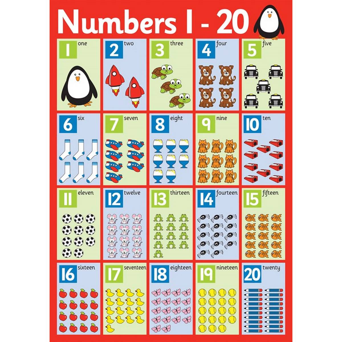 1-20 Number Poster