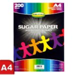 A4 Sugar Activity Paper Rainbow Assorted Colours (Pack of 200 sheets)