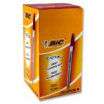 Bic Cristal Red Pens - Box of 50