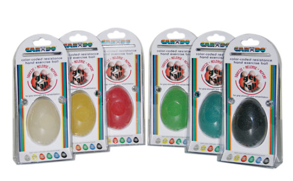 CanDo Gel Squeeze Ball - Large Cylindrical - 6 Piece Set