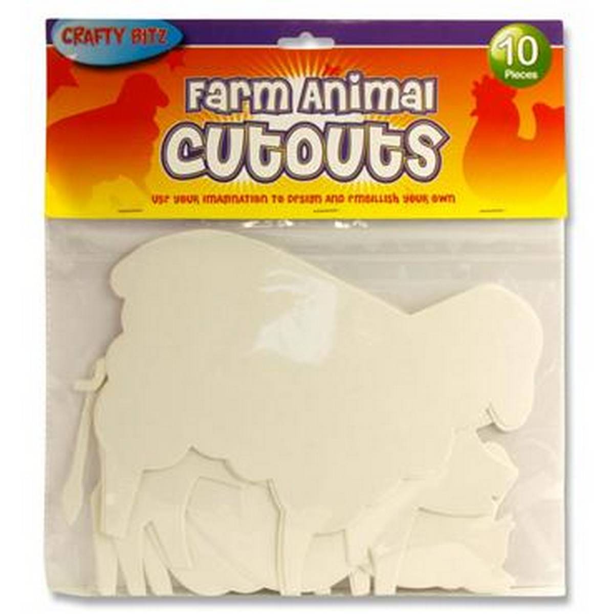Paper Cutouts - Farm Animals Set of 10