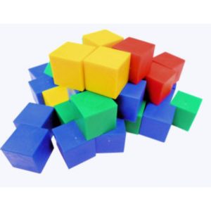 CleverCo Plastic Cubes 2cm Set of 100 Pcs