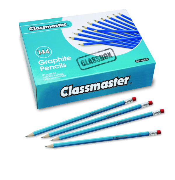 Classbox of 144 HB Eraser Topped Pencils