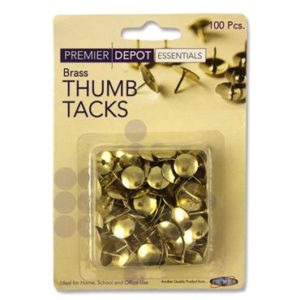 Premier 100 Brass Thumb Tacks