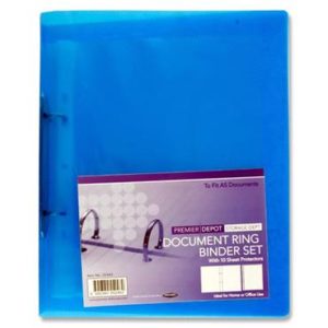 Premier Depot A5 Ring Binder With 10 Punched Pockets