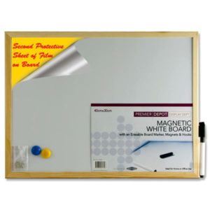 Premier Depot Magnetic Whiteboard 40x30cm