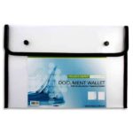 Premier Depot A4 Plastic Button Wallet