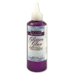 Icon 120ml Bottle Glitter Glue Purple