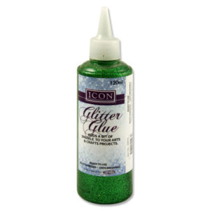 Icon 120ml Glitter Glue - Green