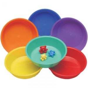 CleverCo Coloured Sorting Bowls 13cm Pack of 6