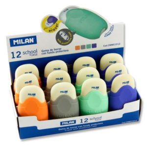 Milan 1012 School Eraser with Protective Case
