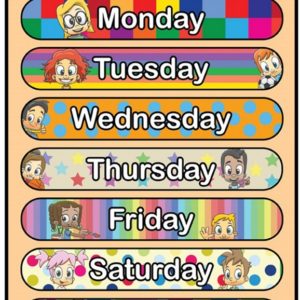Colourful Days of Week Board