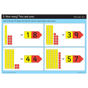 Place Value Workcards Set 1 Pack of 8