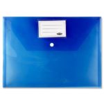 Premier Office Pack of 5 A4 Clear Coloured Button Wallets