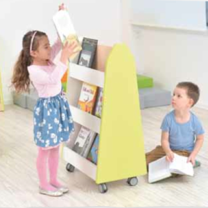 Quadro Double Sided Book Trolley - Lime