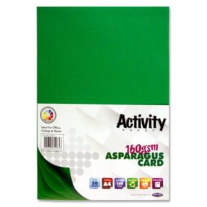 A4 Asparagus Green Card 160gsm (Pack of 50 sheets)