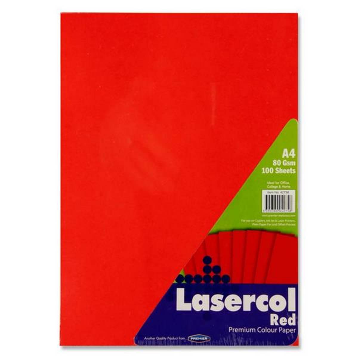A4 Red Paper 80gms (Pack of 100 Sheets)
