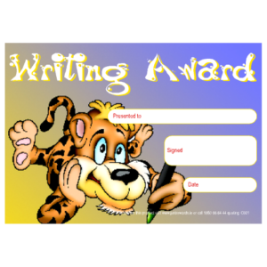 Writing Award Certificates