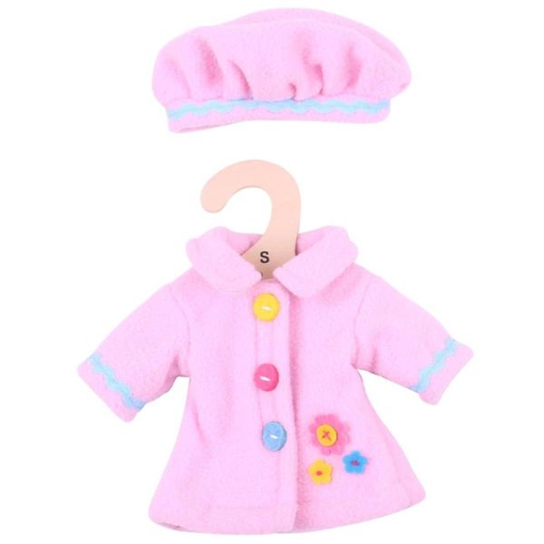 Pink Hat and Coat (for 28cm Doll)