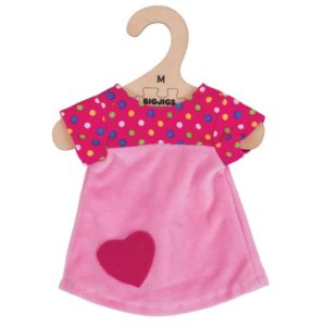 Pink Dress with Spots (for 34cm Doll)