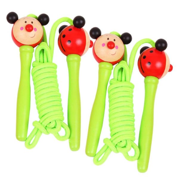Coloured Skipping Rope (Pack of 2 - Green Handle Ladybird)