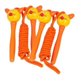 Coloured Skipping Rope (Pack of 2 - Orange Handle Cat)