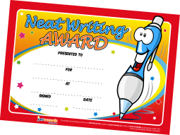 Neat Writing Award Certificates