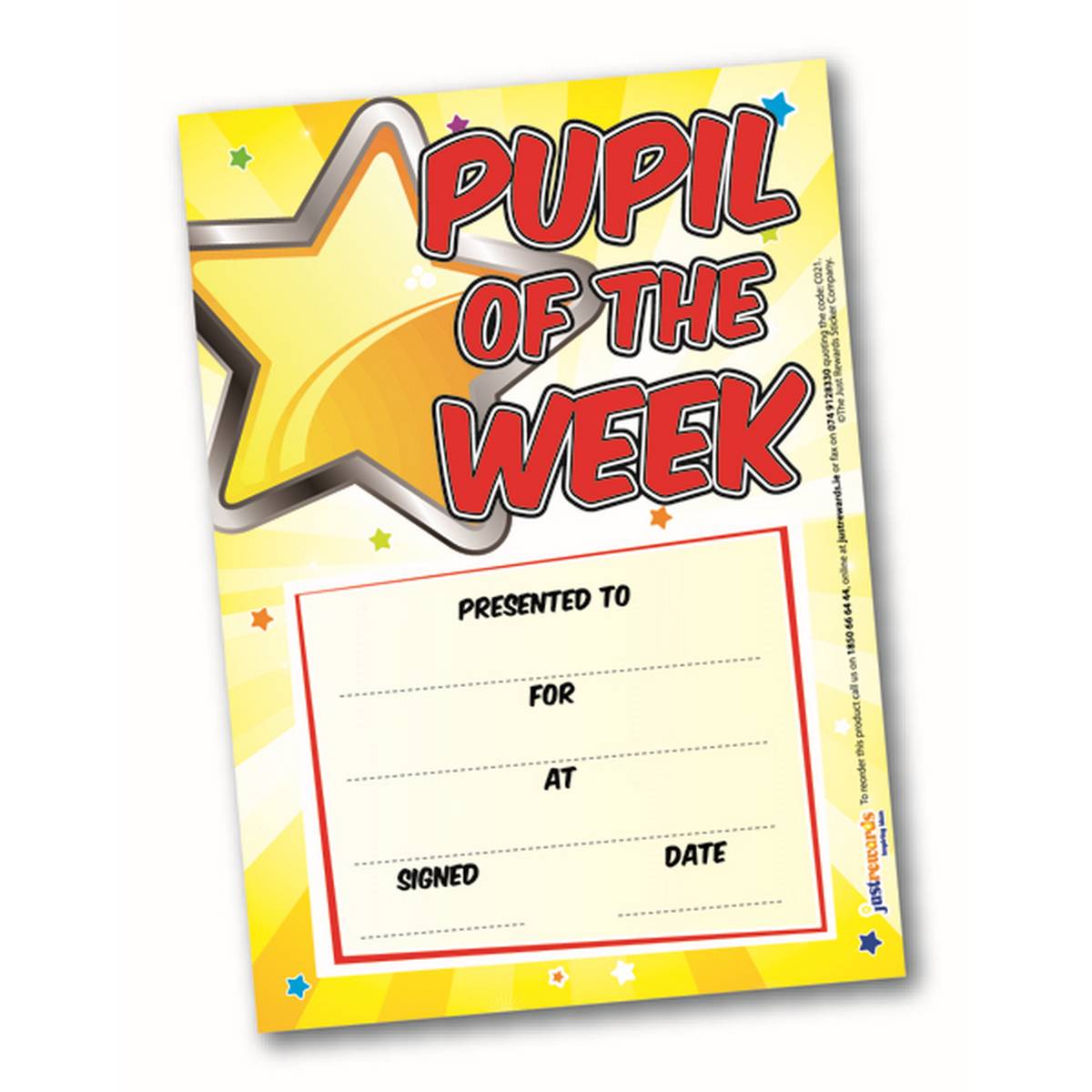 Pupil of the Week Award Certificates
