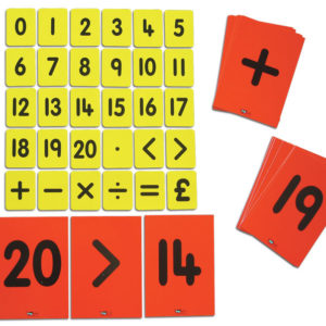 0 - 20 Maths Cards Pupil's Set (Yellow)