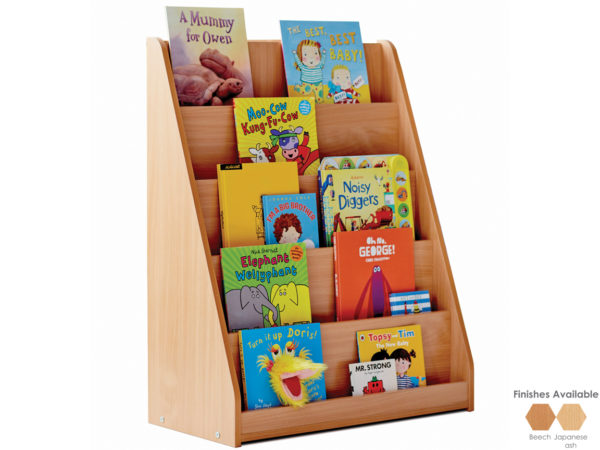 Single Sided Static Book Library Storage Unit with 5 Stepped Shelves