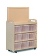 Mobile Extra Tall Unit with Display Back and Whiteboard Add on