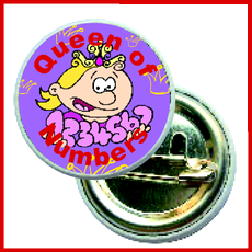 Queen of Numbers Badges