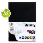 A2 Black Card 160gsm (Pack of 50 sheets)