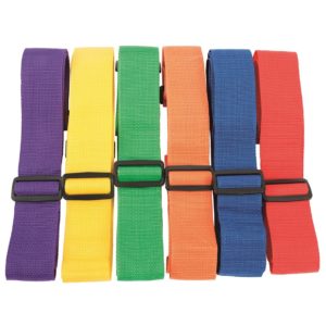 Set of 6 Adjustable Belts - Blue